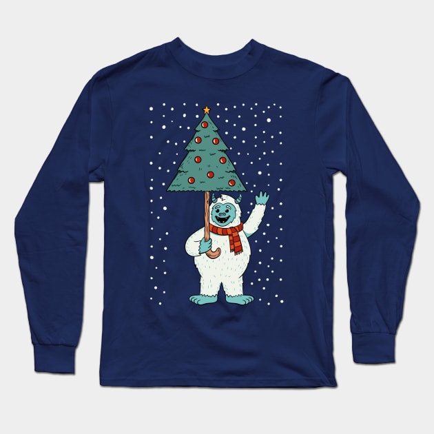 YETI CHRISTMAS Long Sleeve T-Shirt by coffeeman